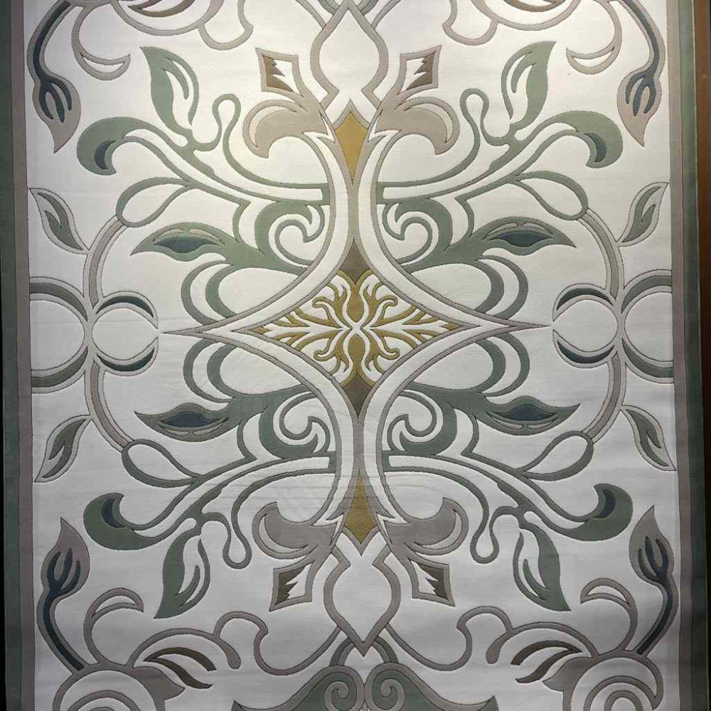 سجاد تركي بالاس S0190A  ابيض اخضر مقاس 100*200