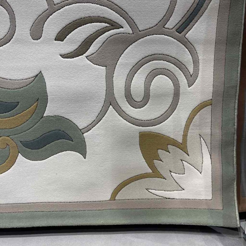 سجاد تركي بالاس S0190A  ابيض اخضر مقاس 400*600