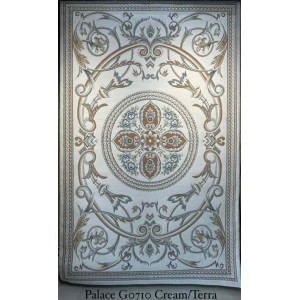 سجاد تركي بالاس G0710 كلاسيك نقش ملكي قصور سميك ناعم كريم تيرا مقاس 250*350