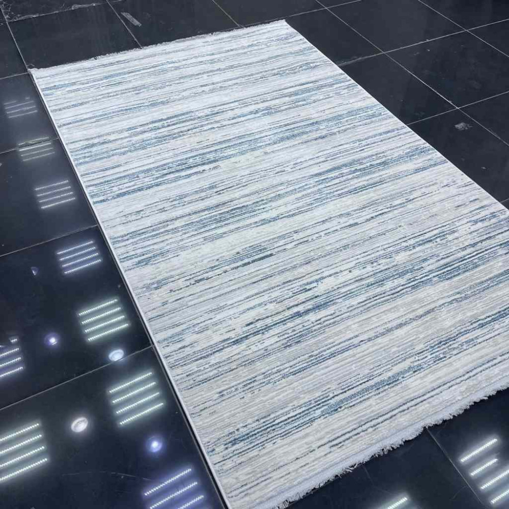 سجاد بيرل تركي 26815A كريم سماوي مقاس 300*400