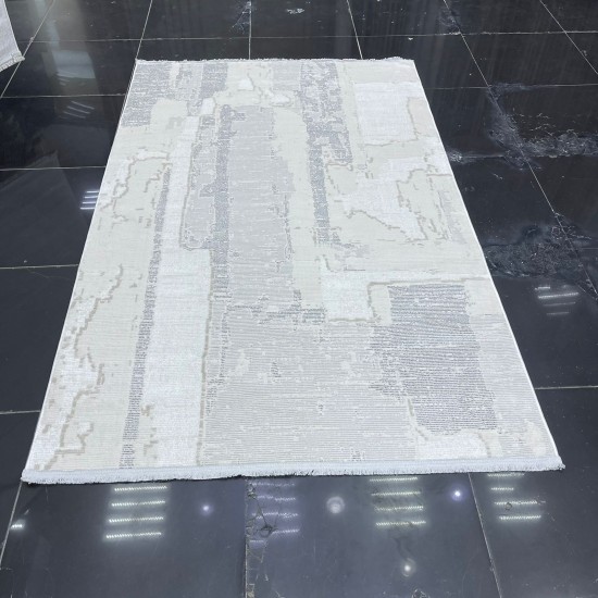 Turkish Pearl Carpet 28627A Cream Gray Size 150*230 Turkish Pearl Carpet 28627A Cream Gray Size 150*230