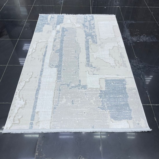 Turkish Pearl Carpet 28627A Cream Blue Size 250*350 Turkish Pearl Carpet 28627A Cream Blue Size 250*350