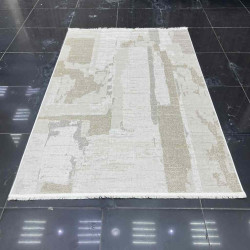 سجاد بيرل تركي 28627A كريم رصاصي مقاس 300*400