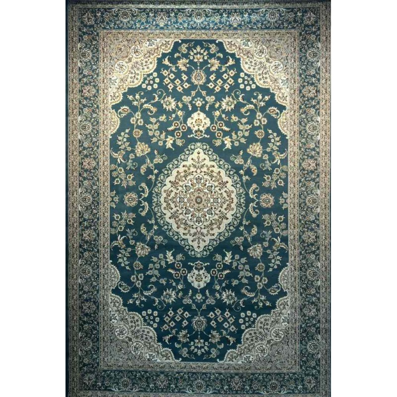 سجاد تركي صفوان كلاسيك سميك ناعم 40571 سماوي مقاس 100*300