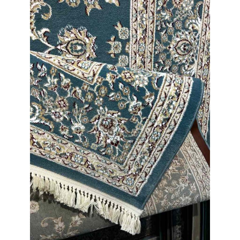 سجاد تركي صفوان كلاسيك سميك ناعم 40571 سماوي مقاس 100*300