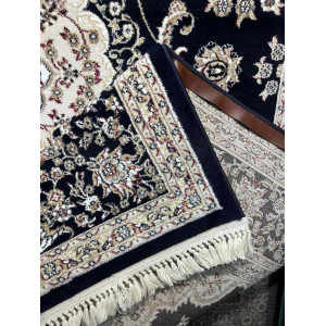 سجاد تركي صفوان كلاسيك سميك ناعم 40571 كحلي مقاس 100*200