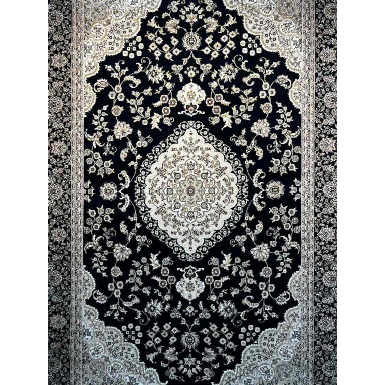 سجاد تركي صفوان كلاسيك سميك ناعم 40571 كحلي مقاس 100*300