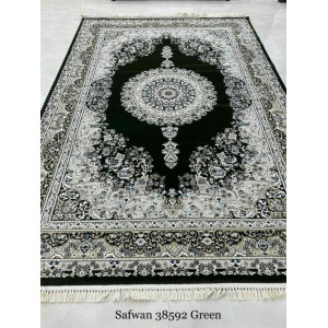 سجاد تركي صفوان كلاسيك سميك ناعم 38592 اخضر مقاس 100*400