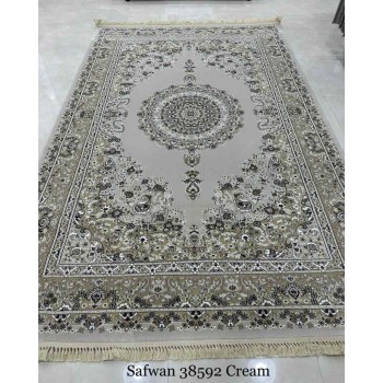 سجاد تركي صفوان كلاسيك سميك ناعم 38592 كريم مقاس 100*200