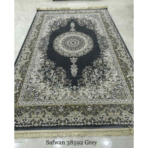 سجاد تركي صفوان كلاسيك سميك ناعم 38592 رصاصي مقاس 400*600