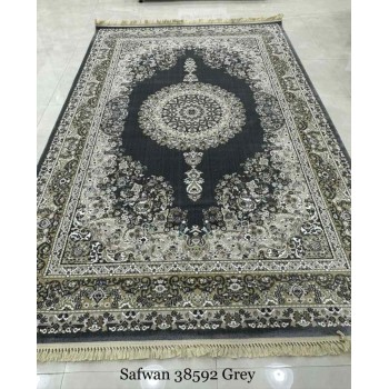 سجاد تركي صفوان كلاسيك سميك ناعم 38592 رصاصي مقاس 400*600