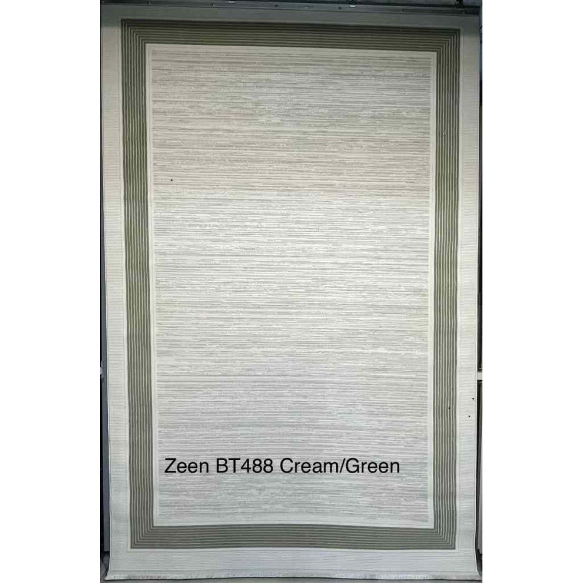 سجاد تركي اطار برواز زين BT488 كريم اخضر مقاس 250*350