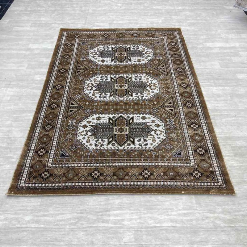 سجاد تركي الماس مودرن 10940A بني فاتح مقاس 100*200