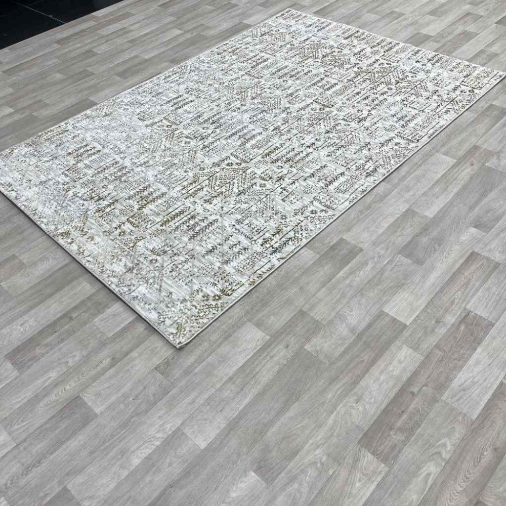 سجاد الماس تركي مودرن 35005A بيج ذهبي 150*220