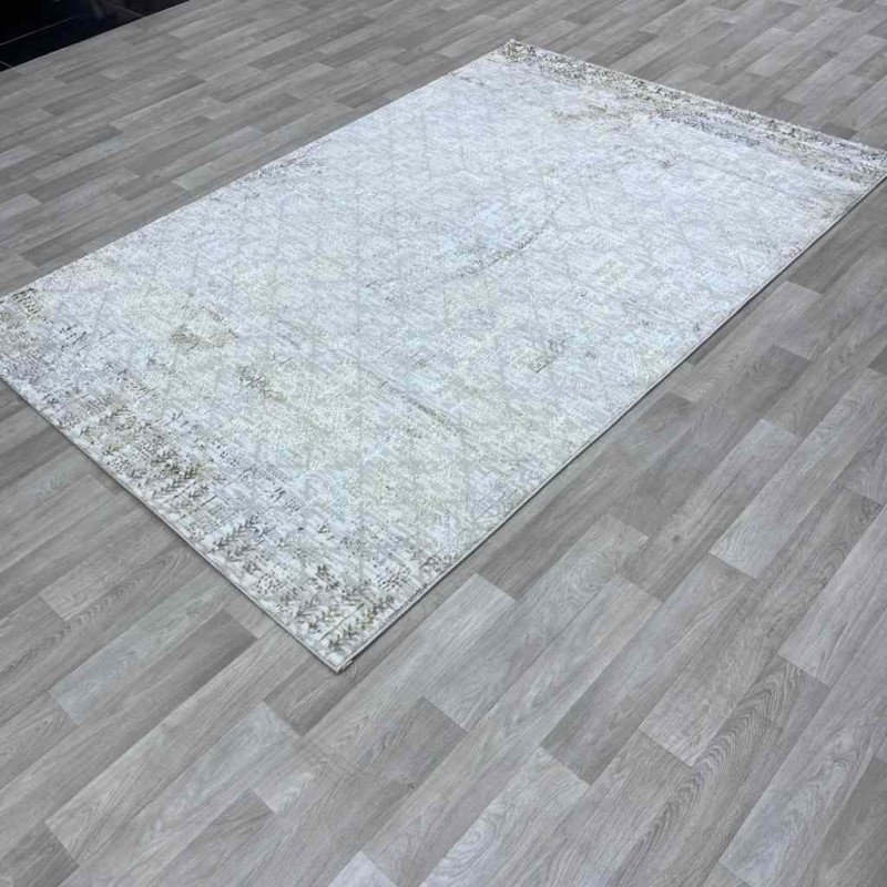 سجاد الماس تركي مودرن 35005A بيج ذهبي 150*220