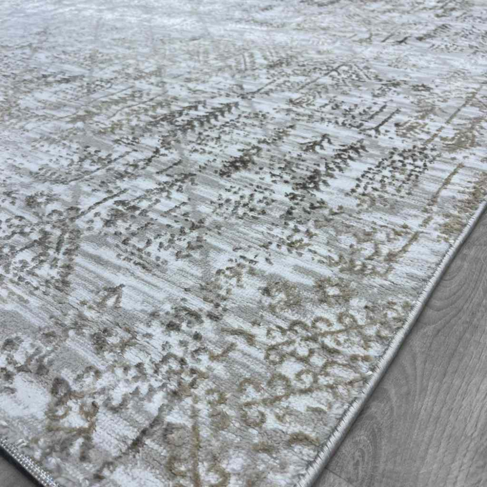 سجاد الماس تركي مودرن 35005A بيج ذهبي 150*220