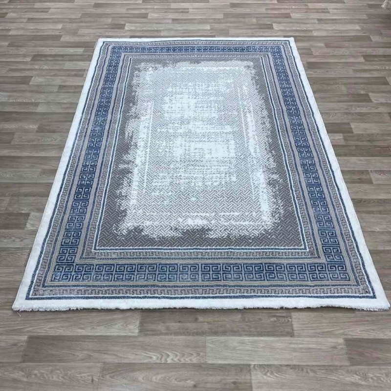 سجاد الماس تركي مودرن 30081B رمادي ازرق 250*350
