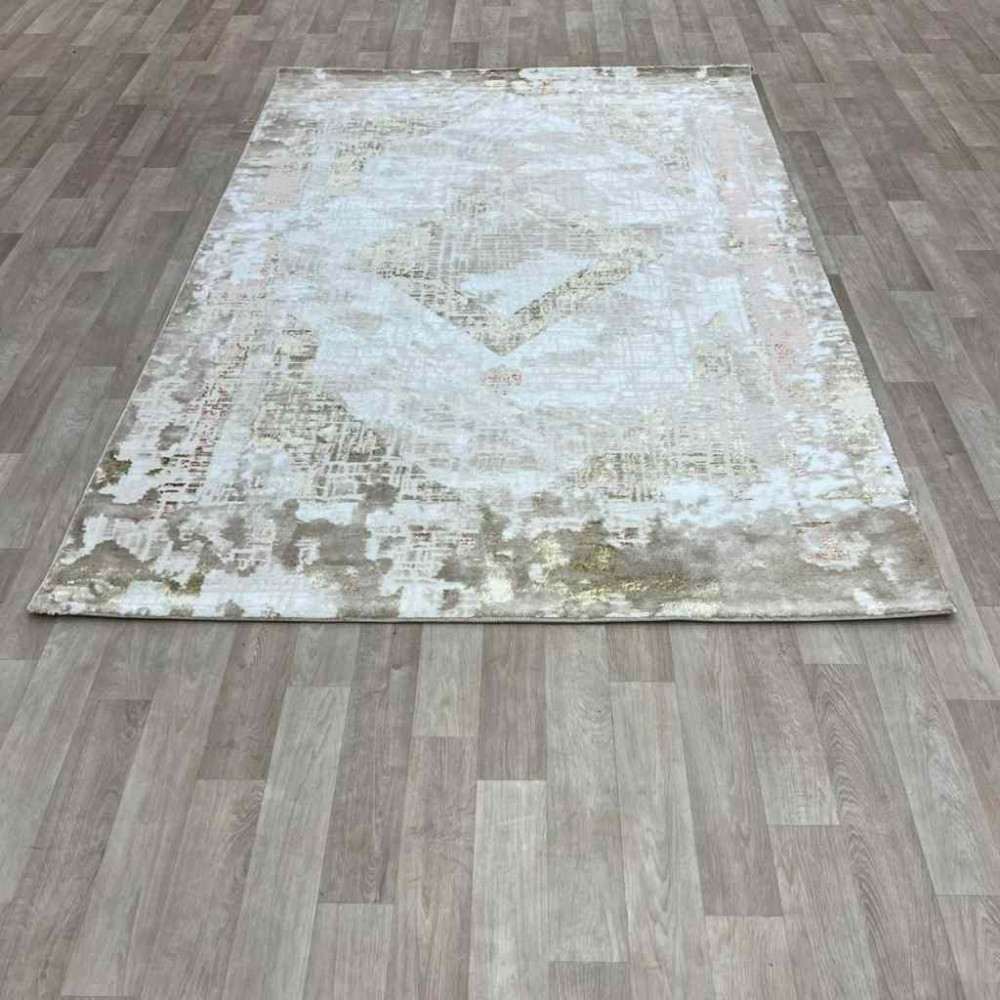 سجاد الماس تركي مودرن 30009A كريم برتقالي 150*220