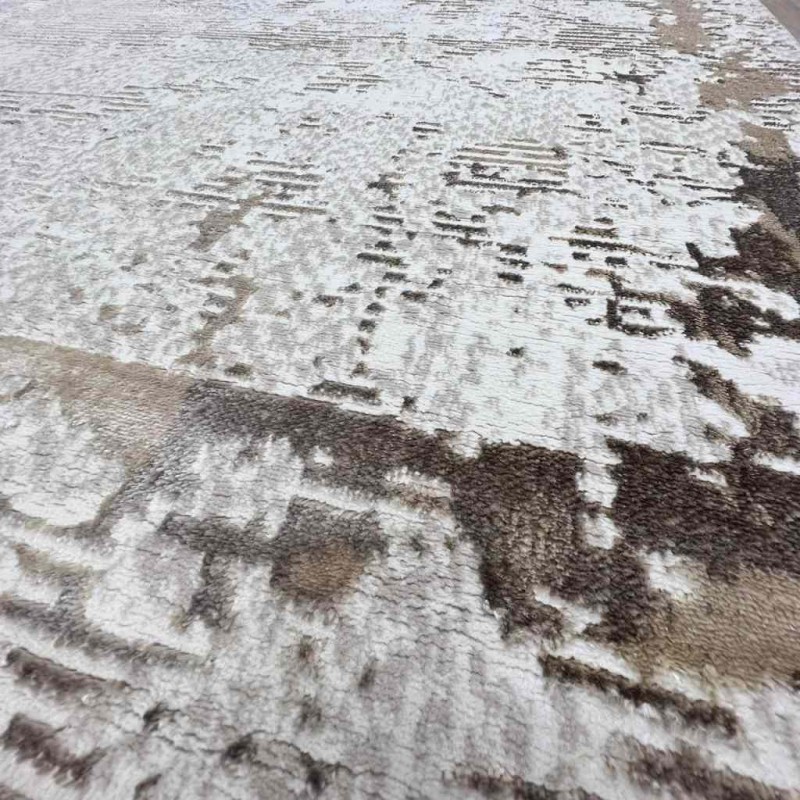 سجاد الماس تركي مودرن 35023D كريم بيج 200*300