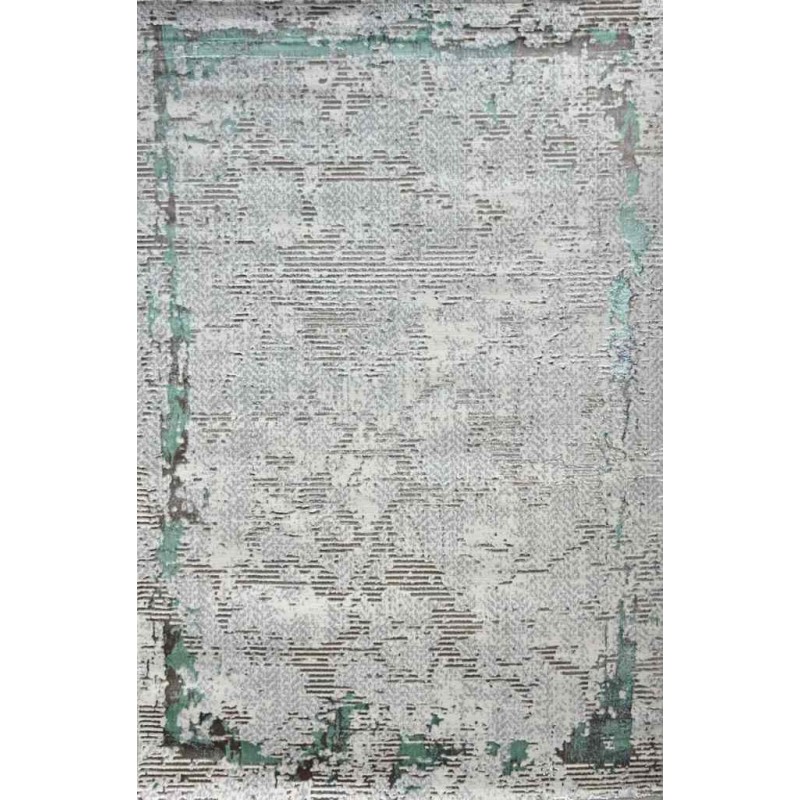 سجاد الماس تركي مودرن 35023D كريم تركواز 200*300