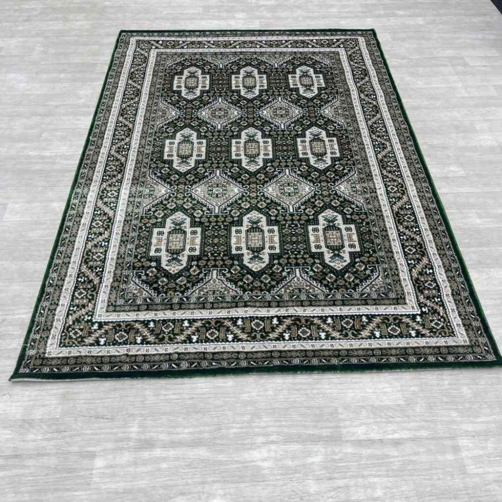Turkish classic diamond carpet 10939A green color size 150*220 Turkish classic diamond carpet 10939A green color size 150*220