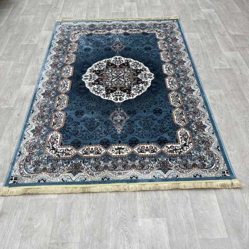 سجاد تركي كاشان 1019A سماوي مقاس 400*700