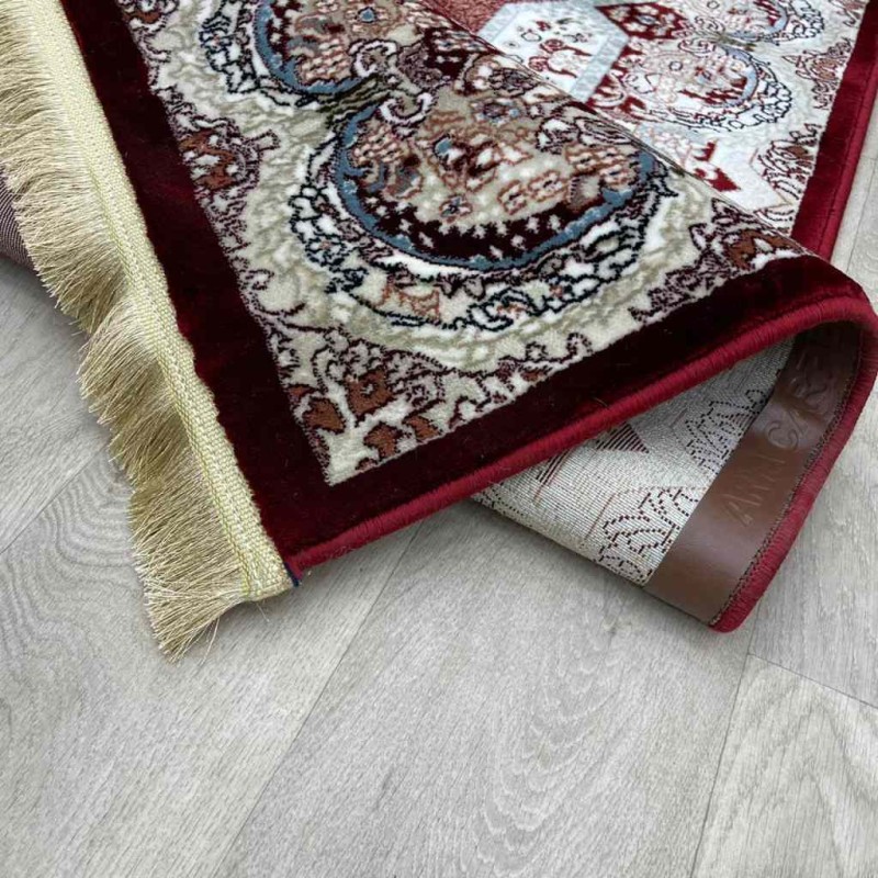 سجاد تركي كاشان دائري 1019A احمر مقاس 200*200