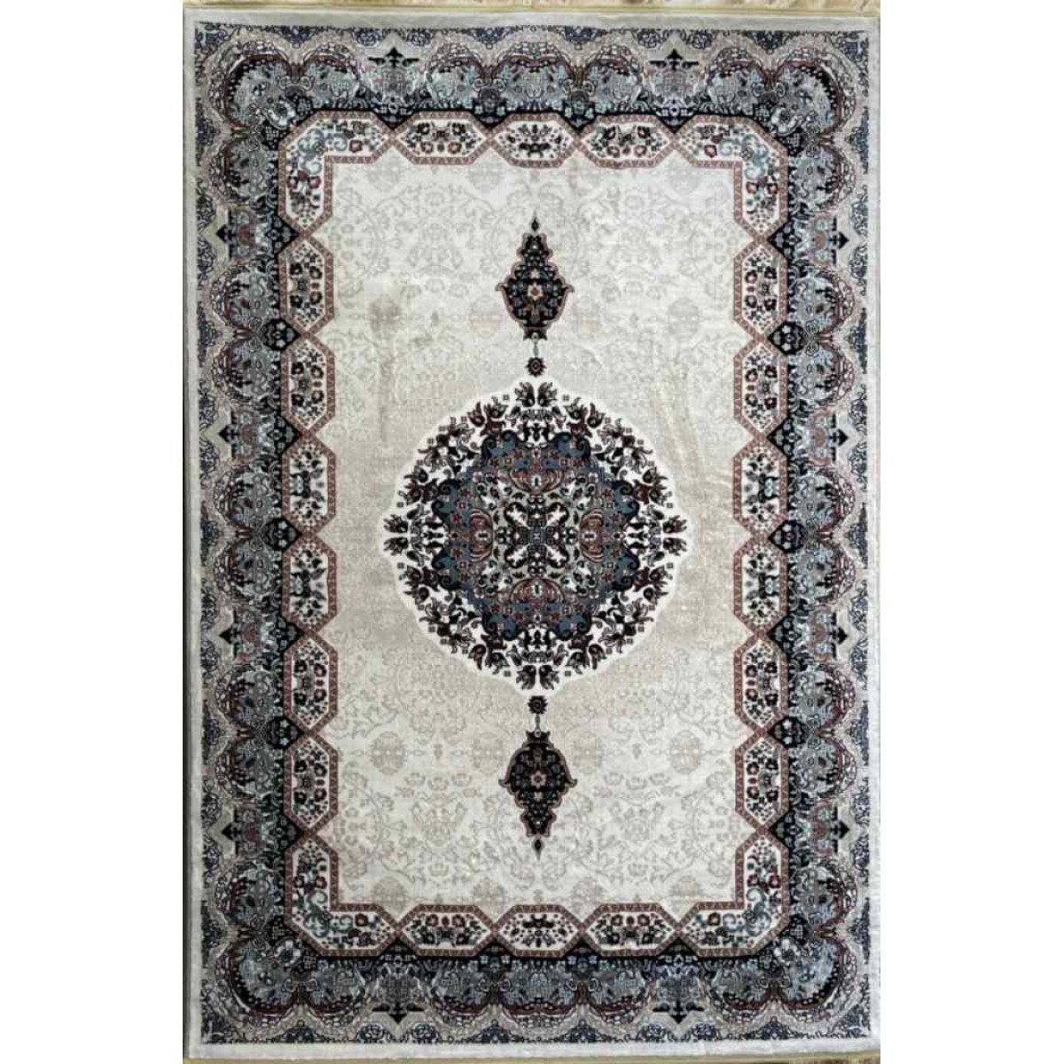 سجاد تركي كاشان 1019A 11ملى كريم كريم مقاس 100*200