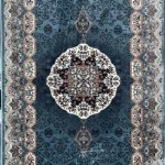 سجاد تركي كاشان 1019A 11ملى سماوي مقاس 50*80