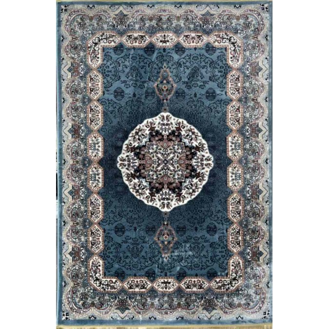 سجاد تركي كاشان 1019A سماوي مقاس 150*220