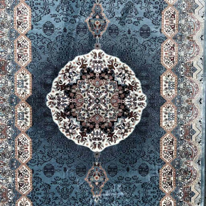 سجاد تركي كاشان 1019A سماوي مقاس 100*300