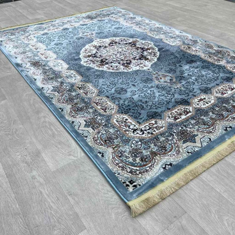 سجاد تركي كاشان 1019A سماوي مقاس 100*300