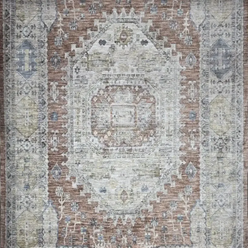 سجاد بوهيمي تركي A640A انتراسيت اصفر مقاس 300*400