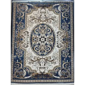 سجاد تركي شيراز A706C كلاسيك سميك ناعم سماوي مقاس 50*80