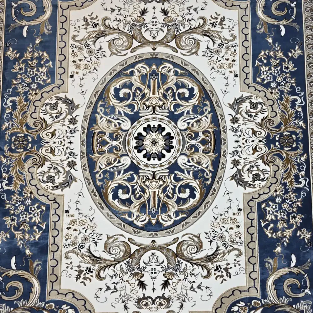 سجاد تركي شيراز A706C كلاسيك سميك ناعم سماوي مقاس 50*80
