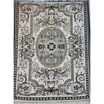 سجاد تركي شيراز A706C كلاسيك سميك ناعم كريم مقاس 250*350