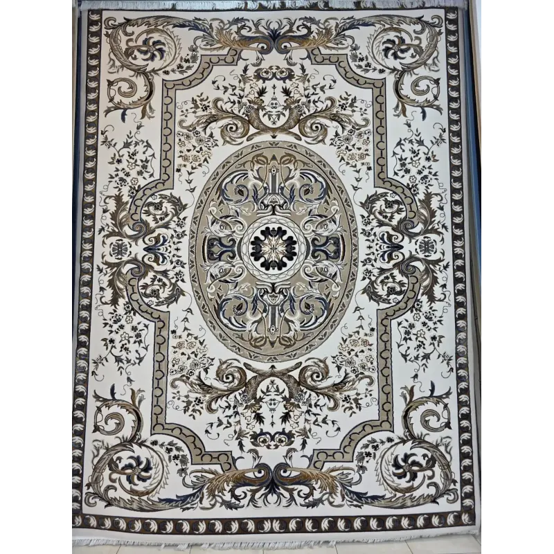 سجاد تركي شيراز A706C كلاسيك سميك ناعم كريم مقاس 50*80