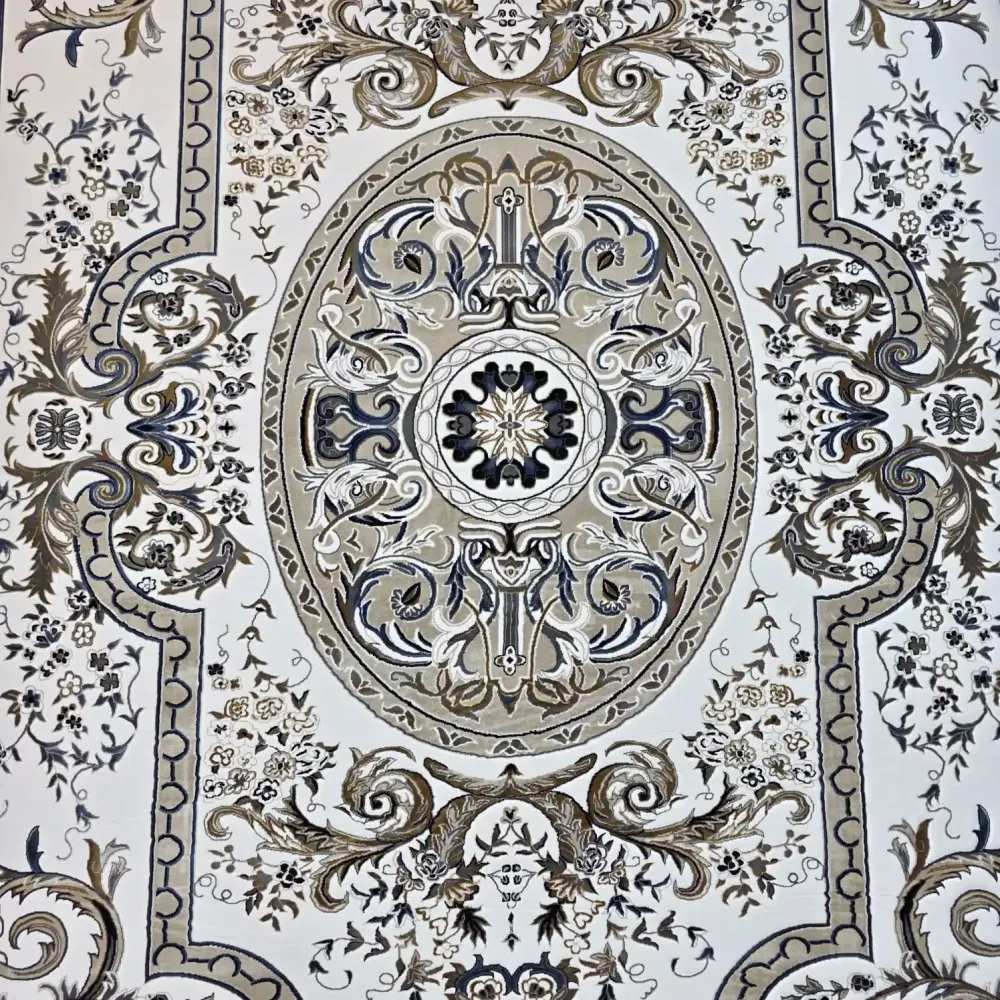 سجاد تركي شيراز A706C كلاسيك سميك ناعم كريم مقاس 400*600