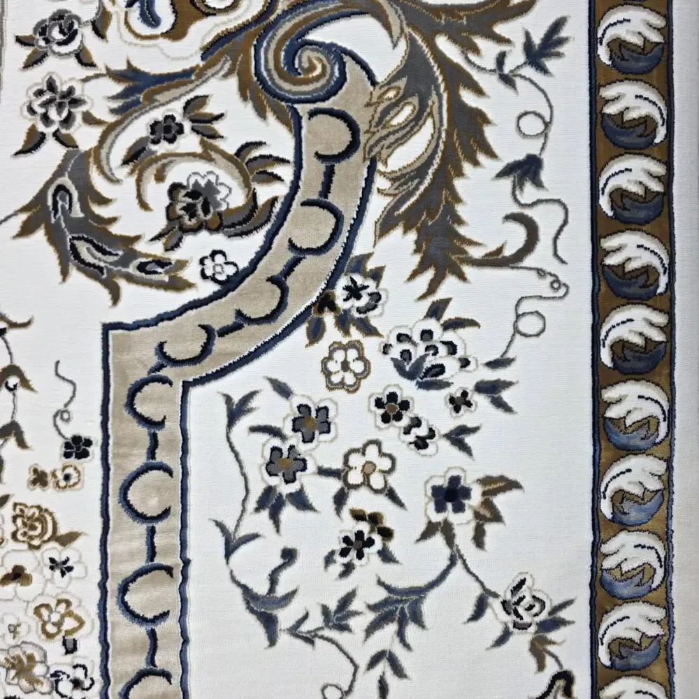 سجاد تركي شيراز A706C كلاسيك سميك ناعم كريم مقاس 400*600