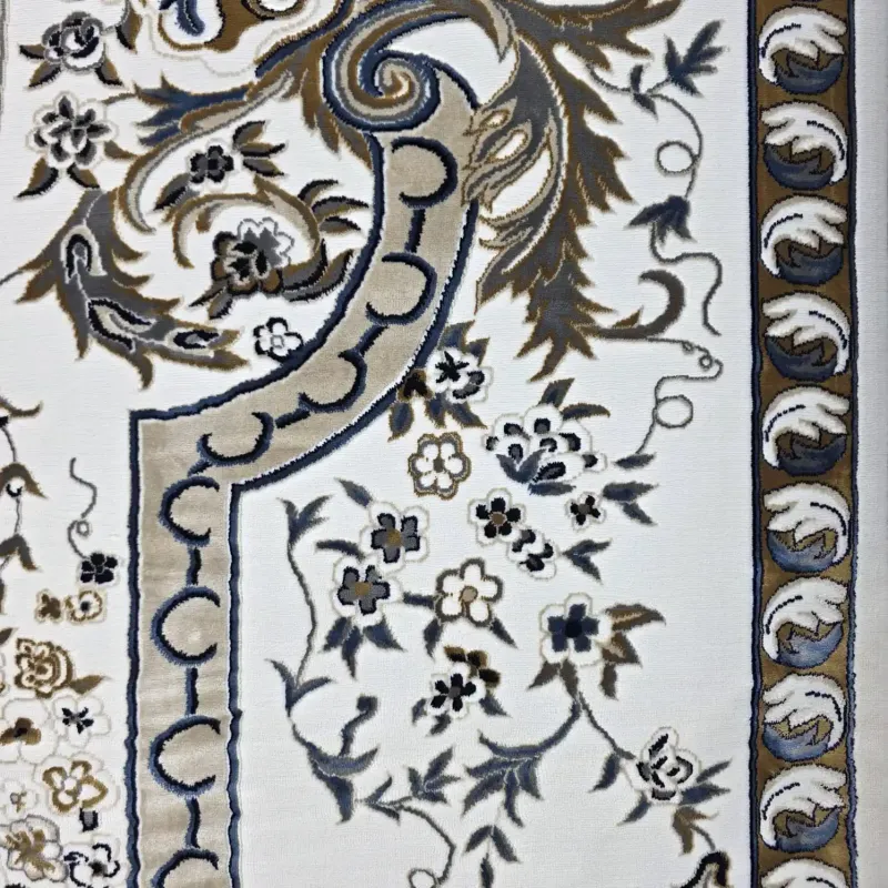 سجاد تركي شيراز A706C كلاسيك سميك ناعم كريم مقاس 50*80