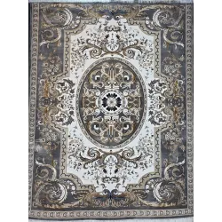 سجاد تركي شيراز A706C كلاسيك سميك ناعم رصاصي مقاس 400*800