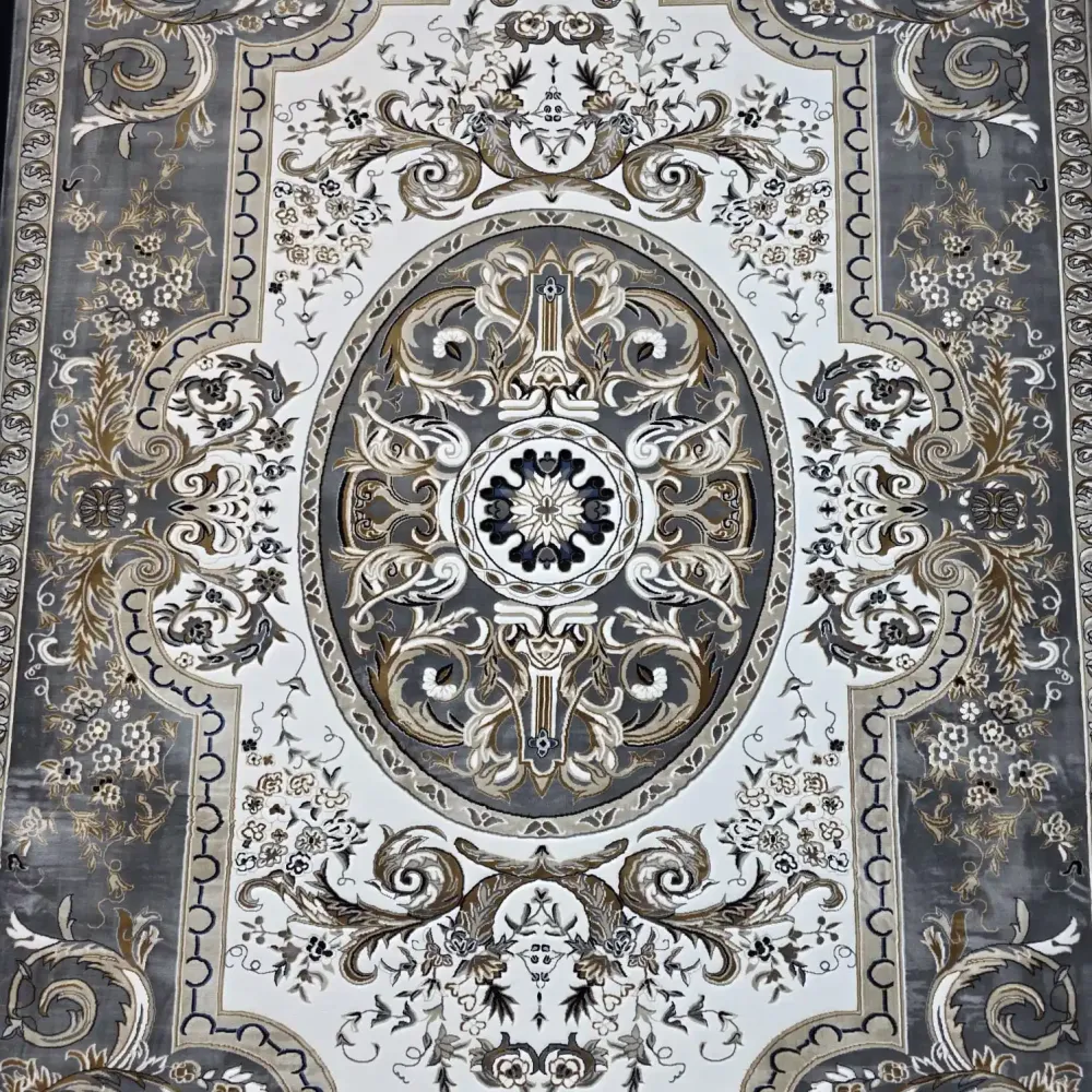 سجاد تركي شيراز A706C كلاسيك سميك ناعم رصاصي مقاس 150*230