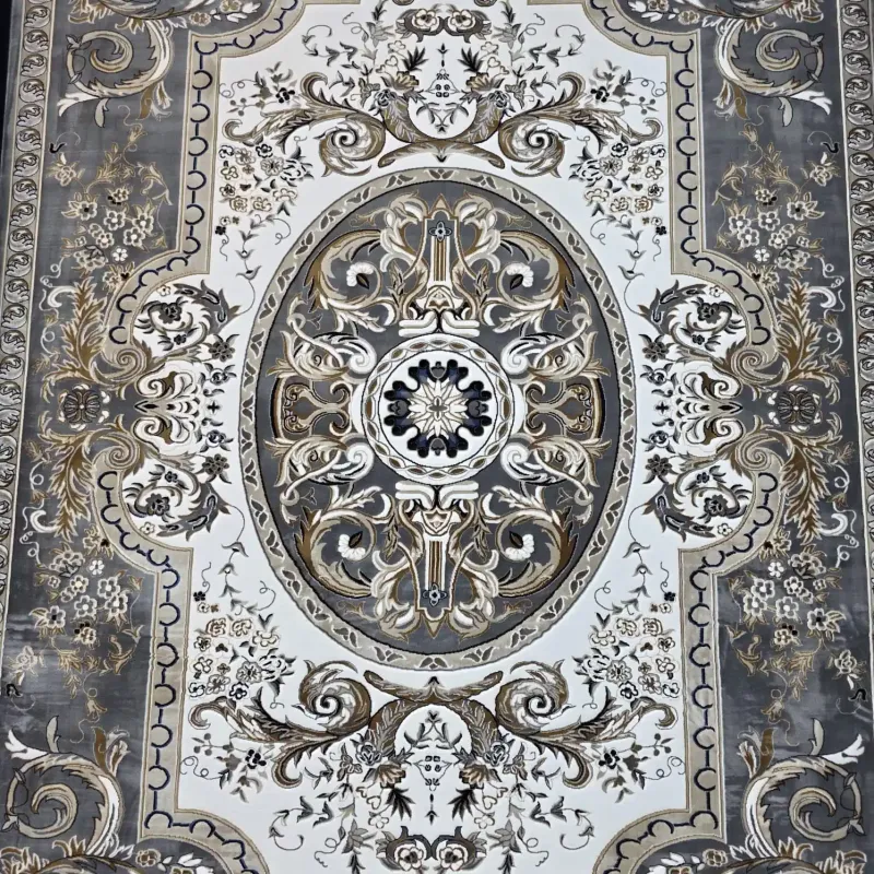 سجاد تركي شيراز A706C كلاسيك سميك ناعم رصاصي مقاس 200*300
