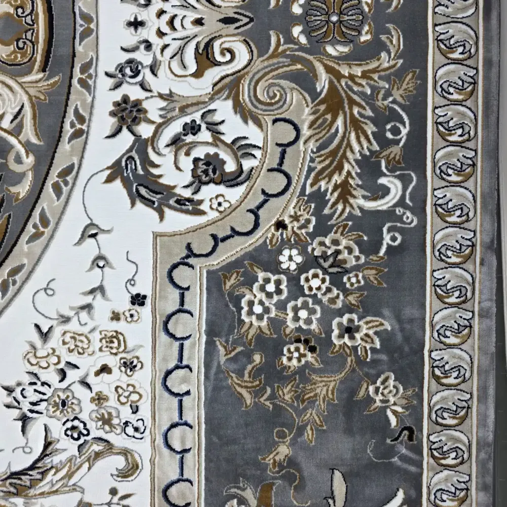 سجاد تركي شيراز A706C كلاسيك سميك ناعم رصاصي مقاس 150*230