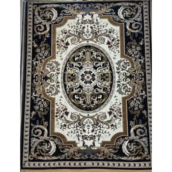 سجاد تركي شيراز A706C كلاسيك سميك ناعم كحلي مقاس 400*800