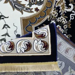 سجاد تركي شيراز A706C كلاسيك سميك ناعم كحلي مقاس 400*800