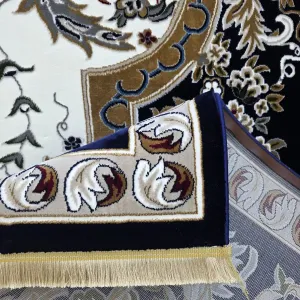 سجاد تركي شيراز A706C كلاسيك سميك ناعم كحلي مقاس 400*800