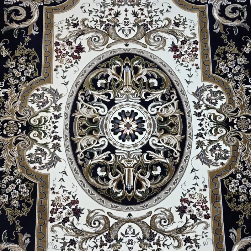 سجاد تركي شيراز A706C كلاسيك سميك ناعم كحلي مقاس 400*500