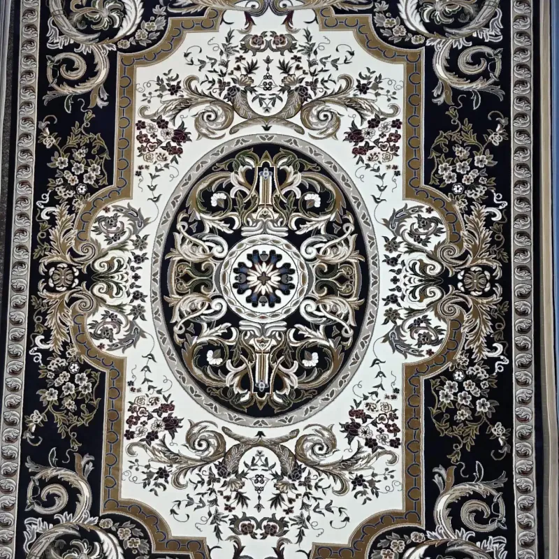 سجاد تركي شيراز A706C كلاسيك سميك ناعم كحلي مقاس 400*500