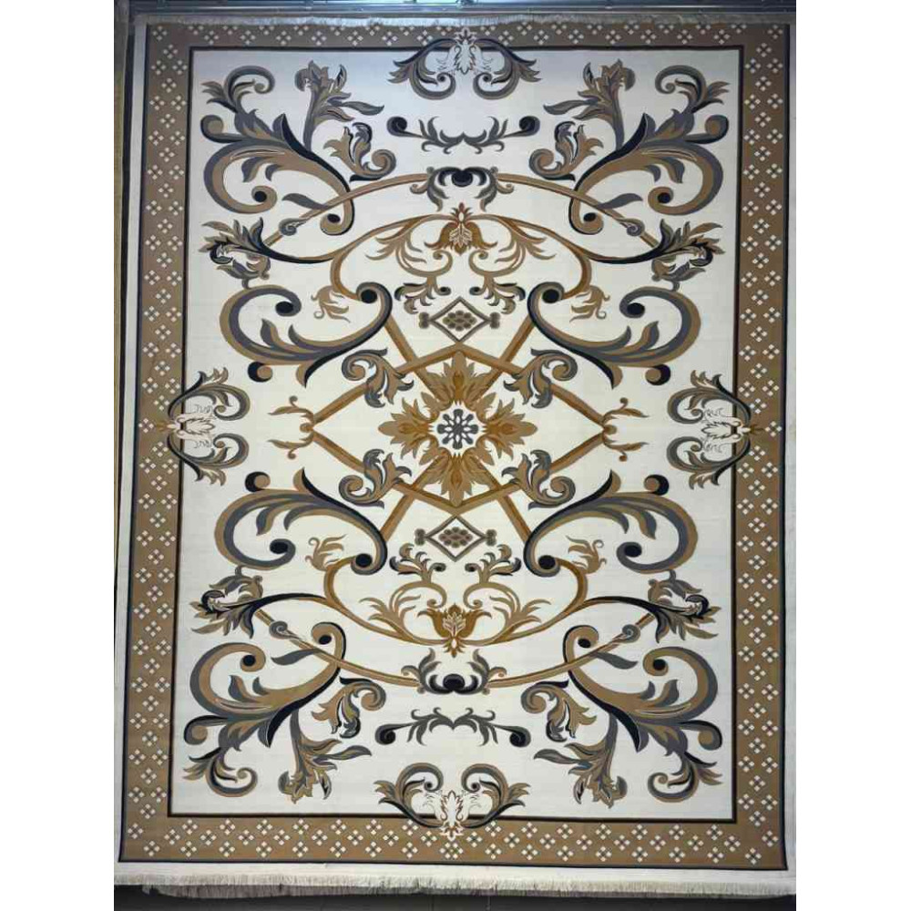 سجاد إيراني درجة أولى سجاد فاخر مصنوع بدقة عالية من أفضل أنواع الصوف والحرير الون كريم ذهبي مقاس 300*500 سجاد إيراني درجة أولى سجاد فاخر مصنوع بدقة عالية من أفضل أنواع الصوف والحرير الون كريم ذهبي مقاس 300*500